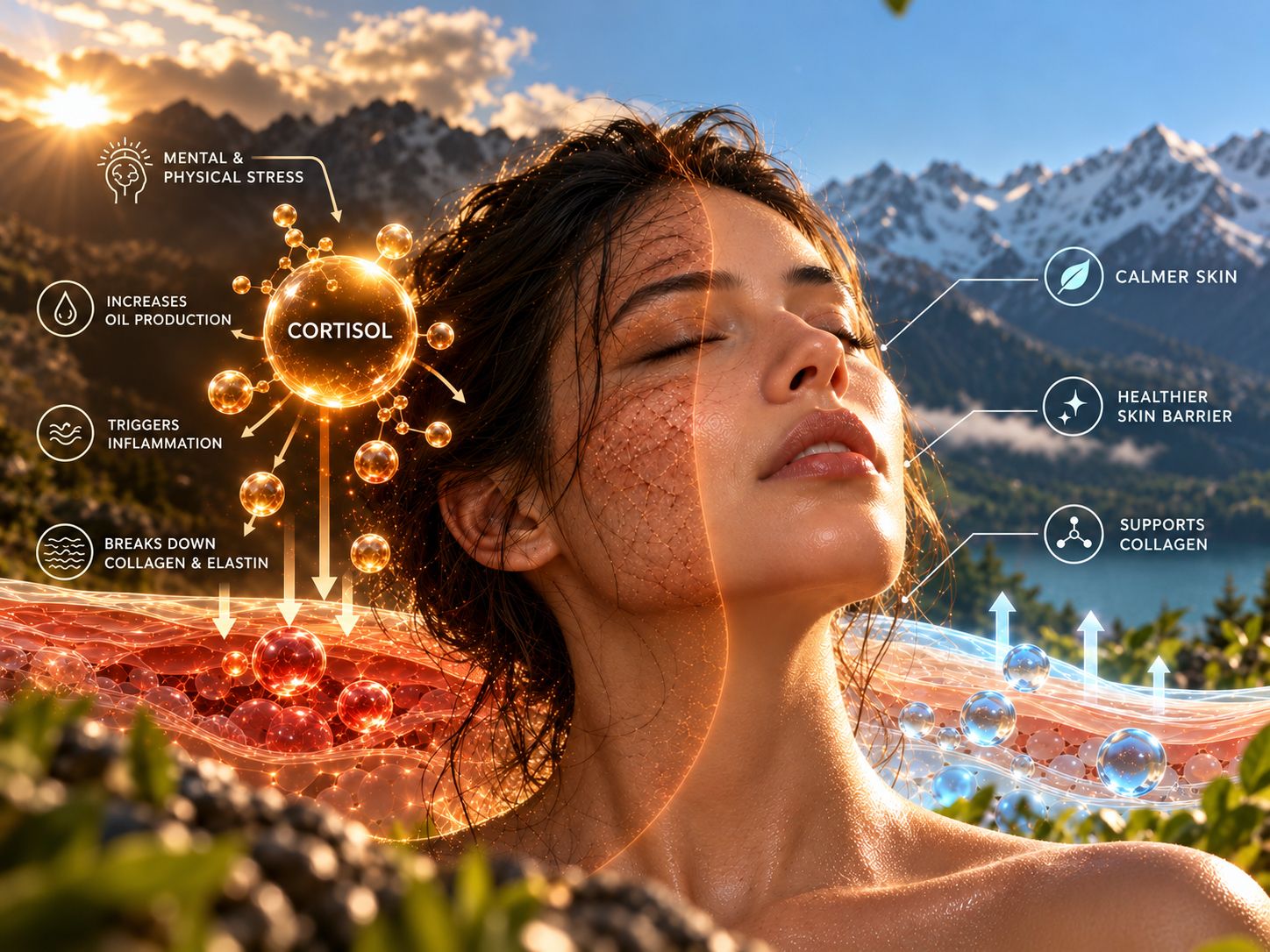 The skin-stress connection: how cortisol ages skin faster than sun exposure