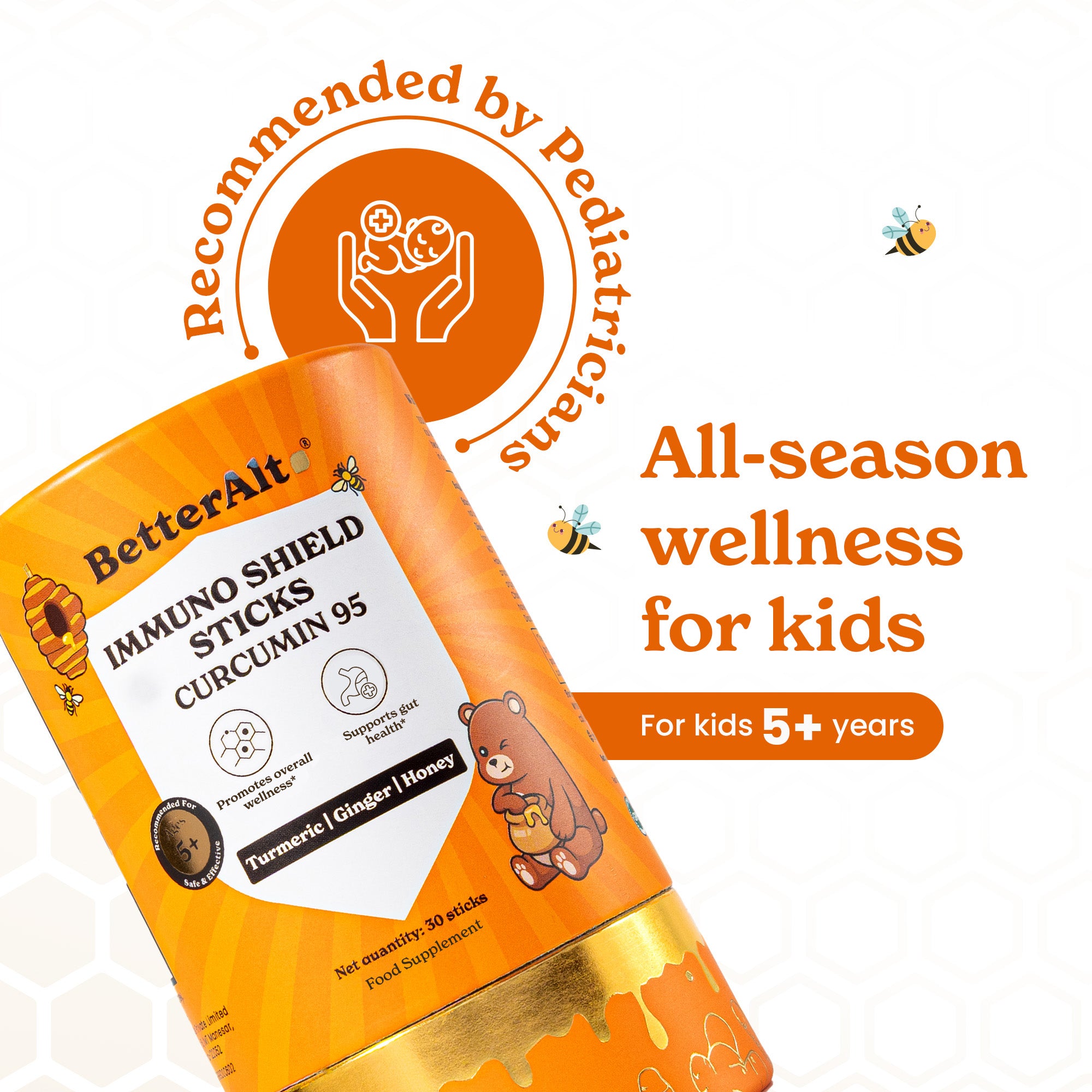Immuno Shield Sticks For Kids with Curcumin 95