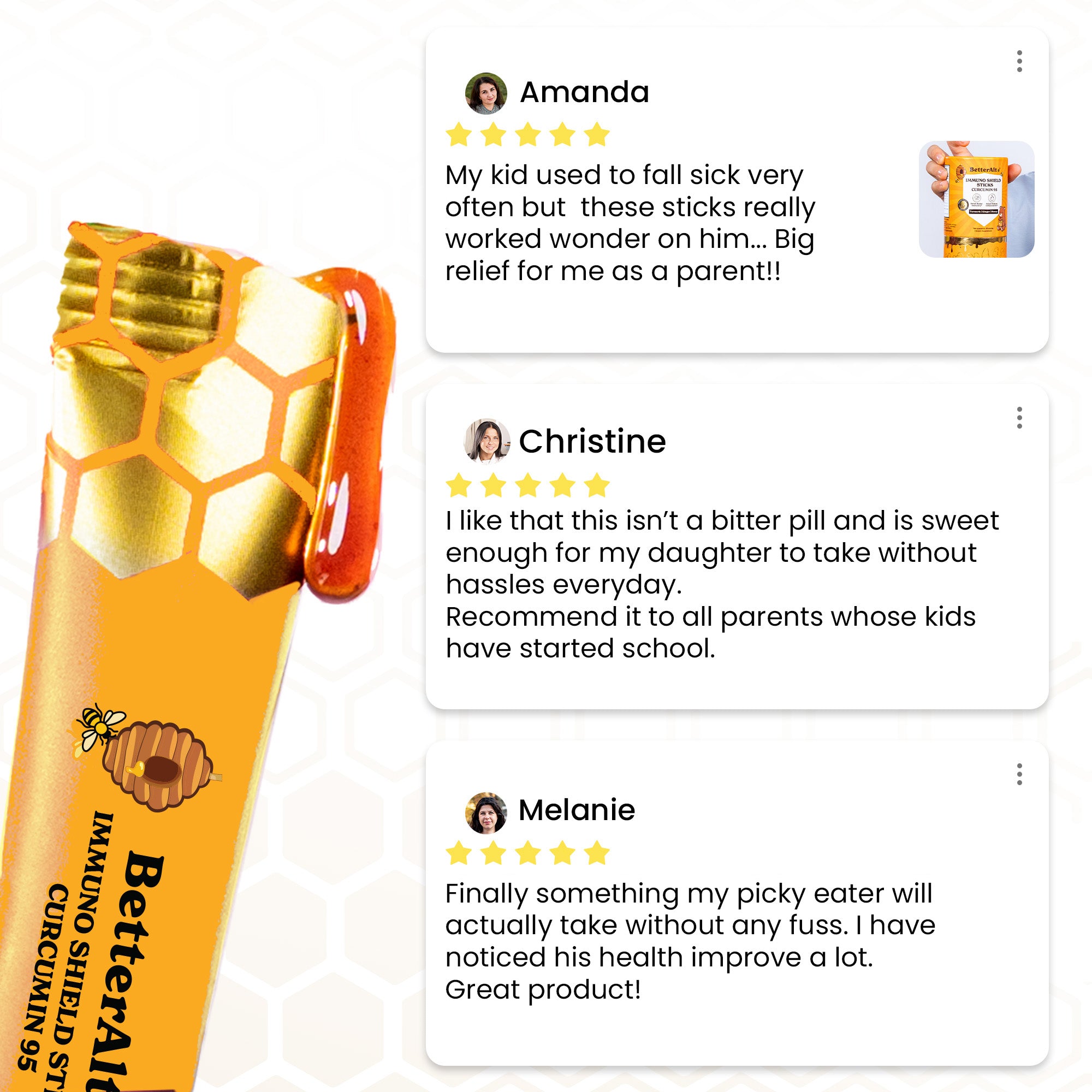 Immuno Shield Sticks For Kids with Curcumin 95