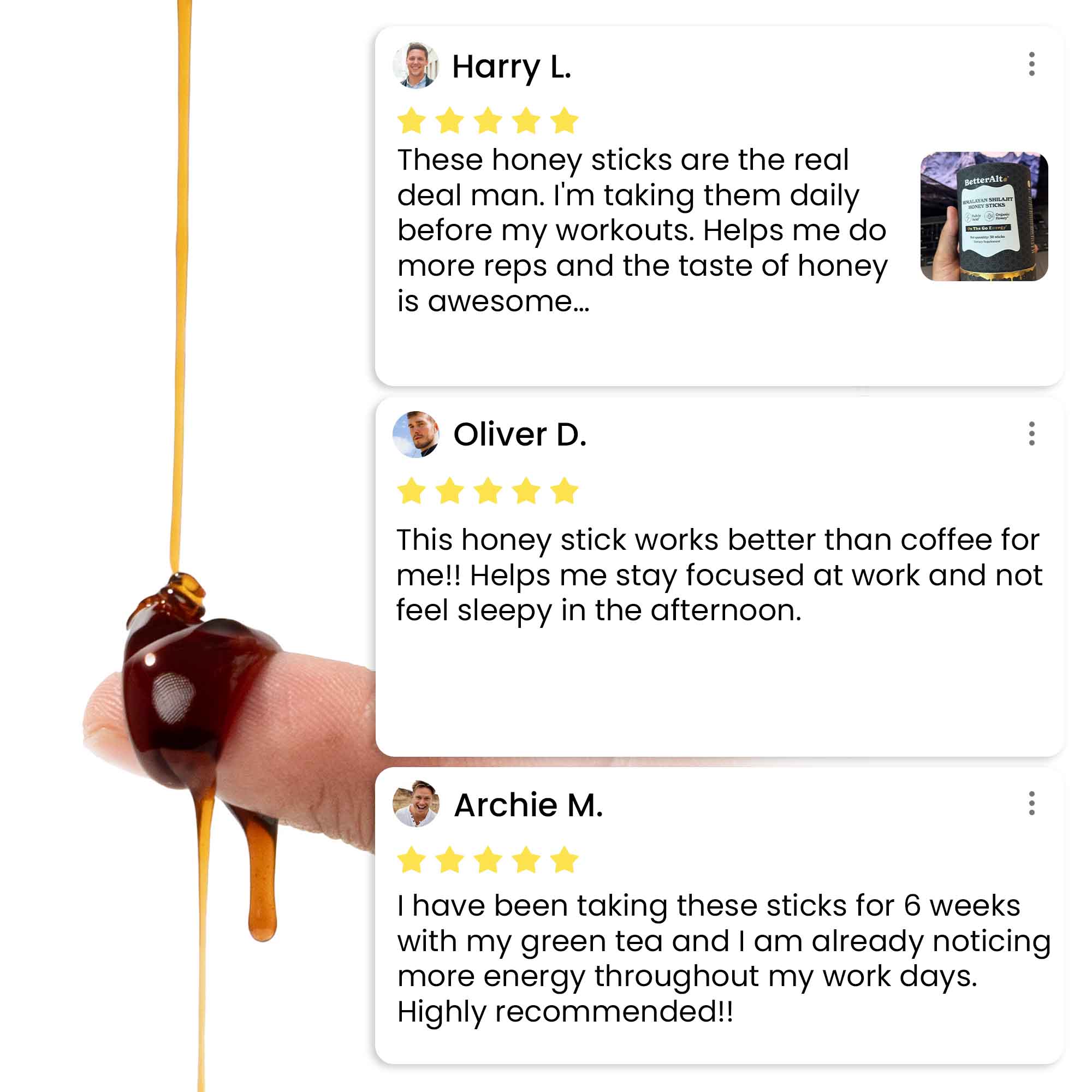 BetterAlt Himalayan Resin Honey Sticks