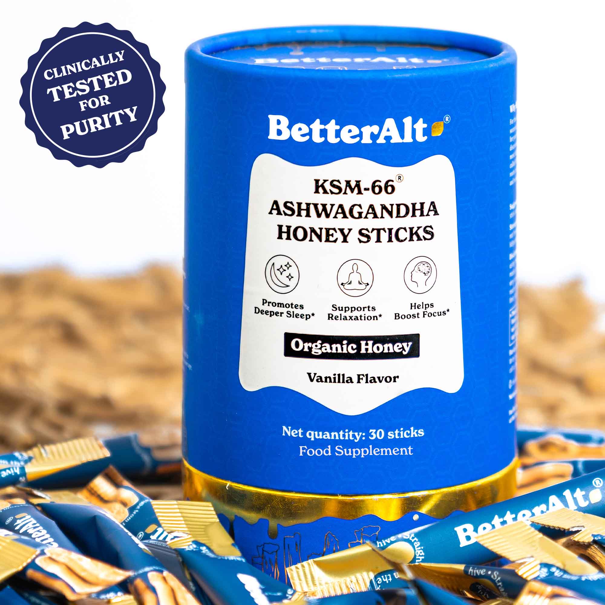 BetterAlt KSM-66 Ashwagandha Honey Sticks