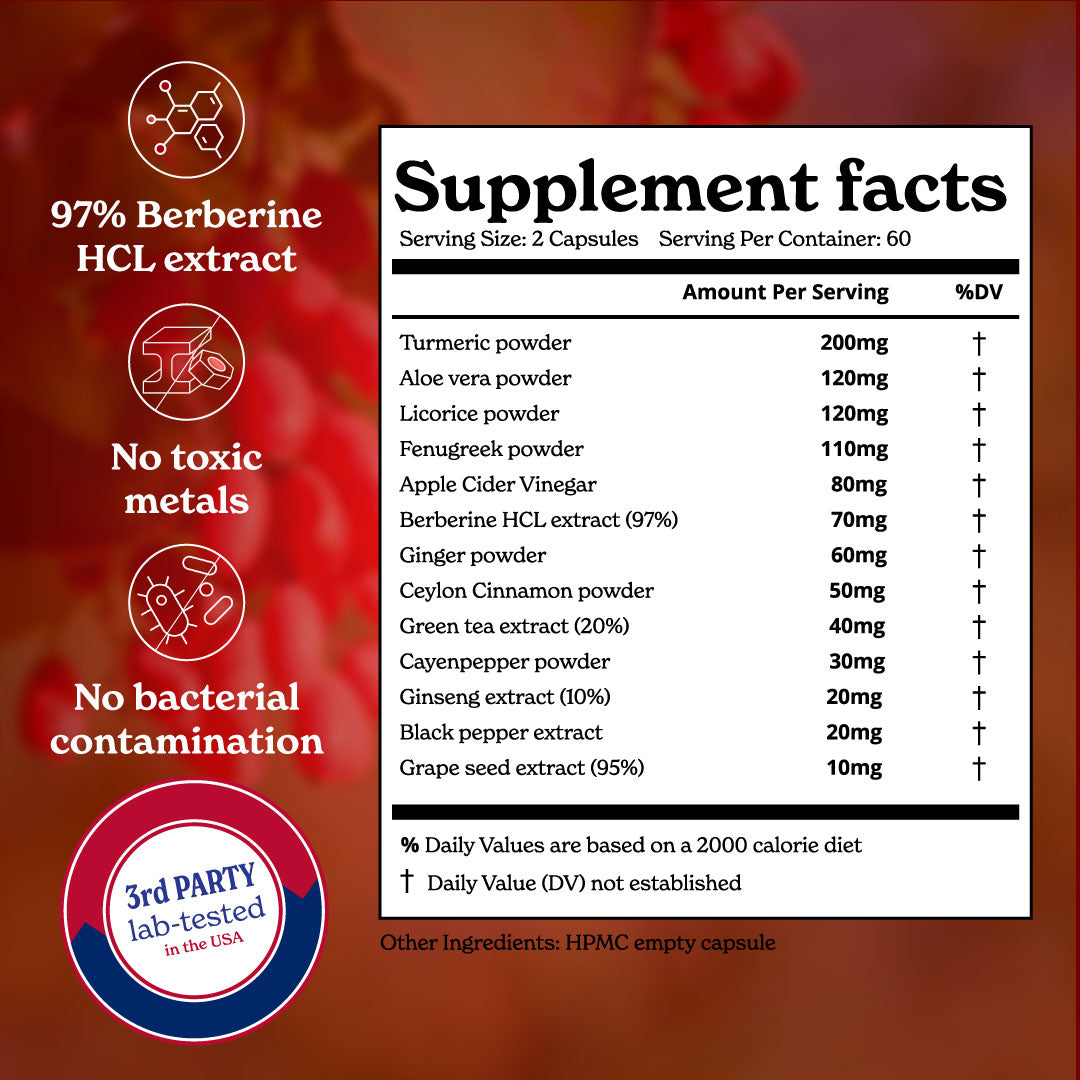Berberine HCL 97% Capsules