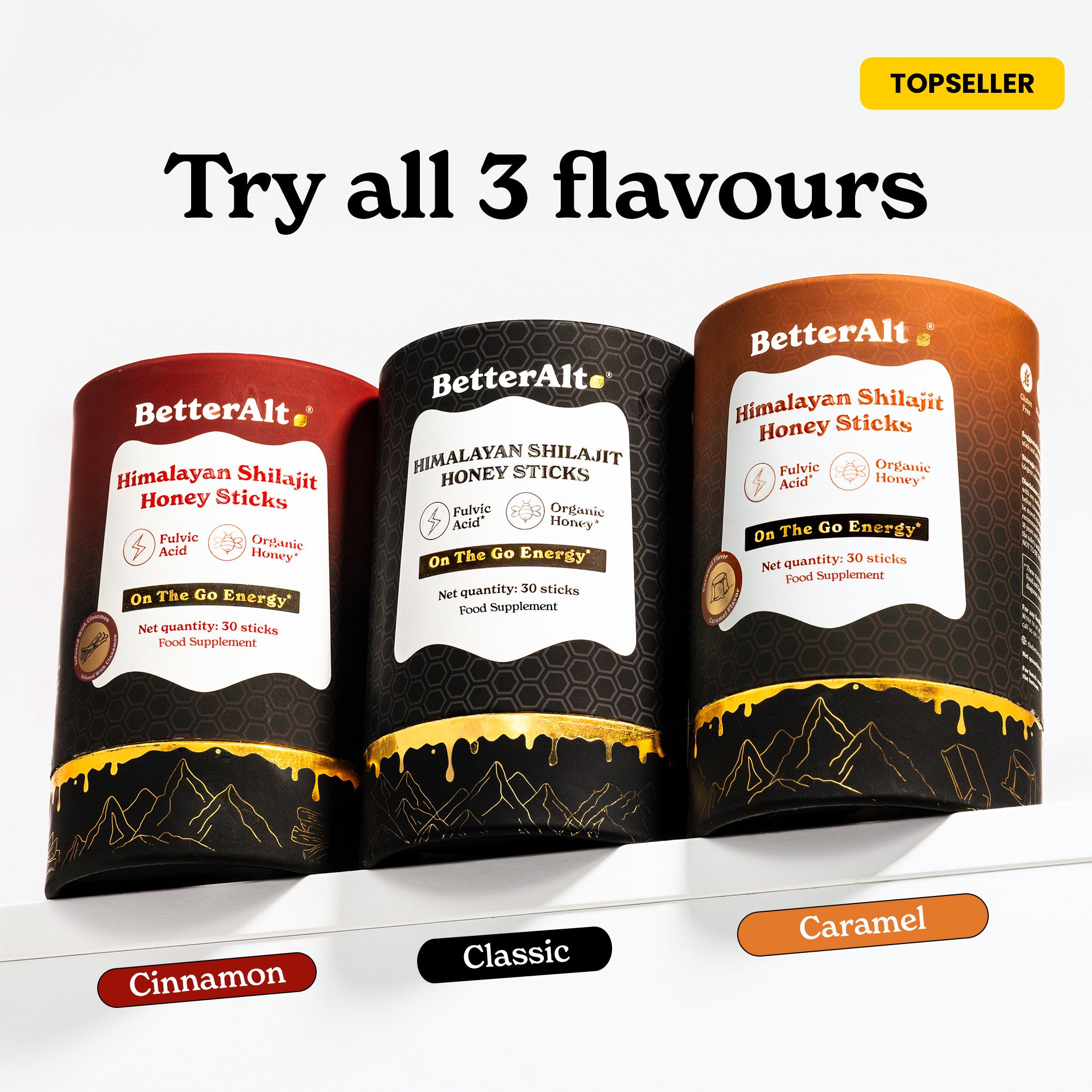 GOLD+ Shilajit Honey Sticks