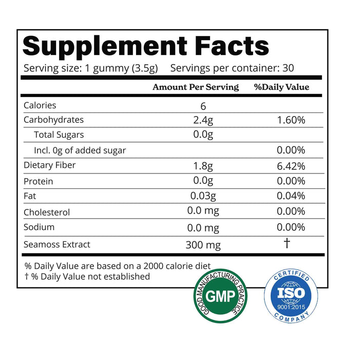 ISMGSF30-UK
ISMGSF30X2-UK - Irish Sea Moss gummies