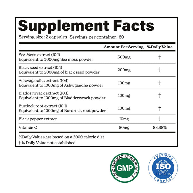 SM60-UK SM60X2-UK - Irish Sea Moss Capsules