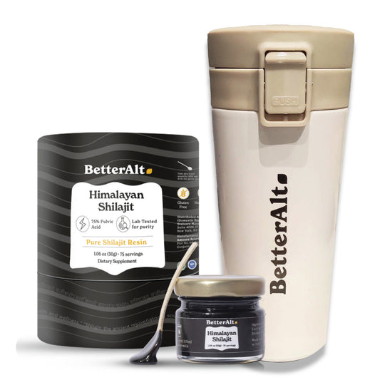 Himalayan Shilajit Resin w/ Vacuum Insulated Tumbler